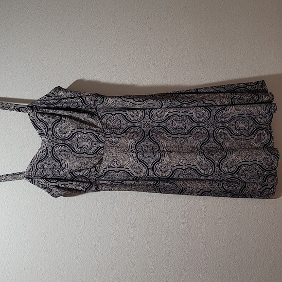 TORRID M/L PAISLEY MIDI CHALLIS TANK DRESS BLUE BANDANA PRINT MINIMALIST SIZE 00 - Picture 11 of 11